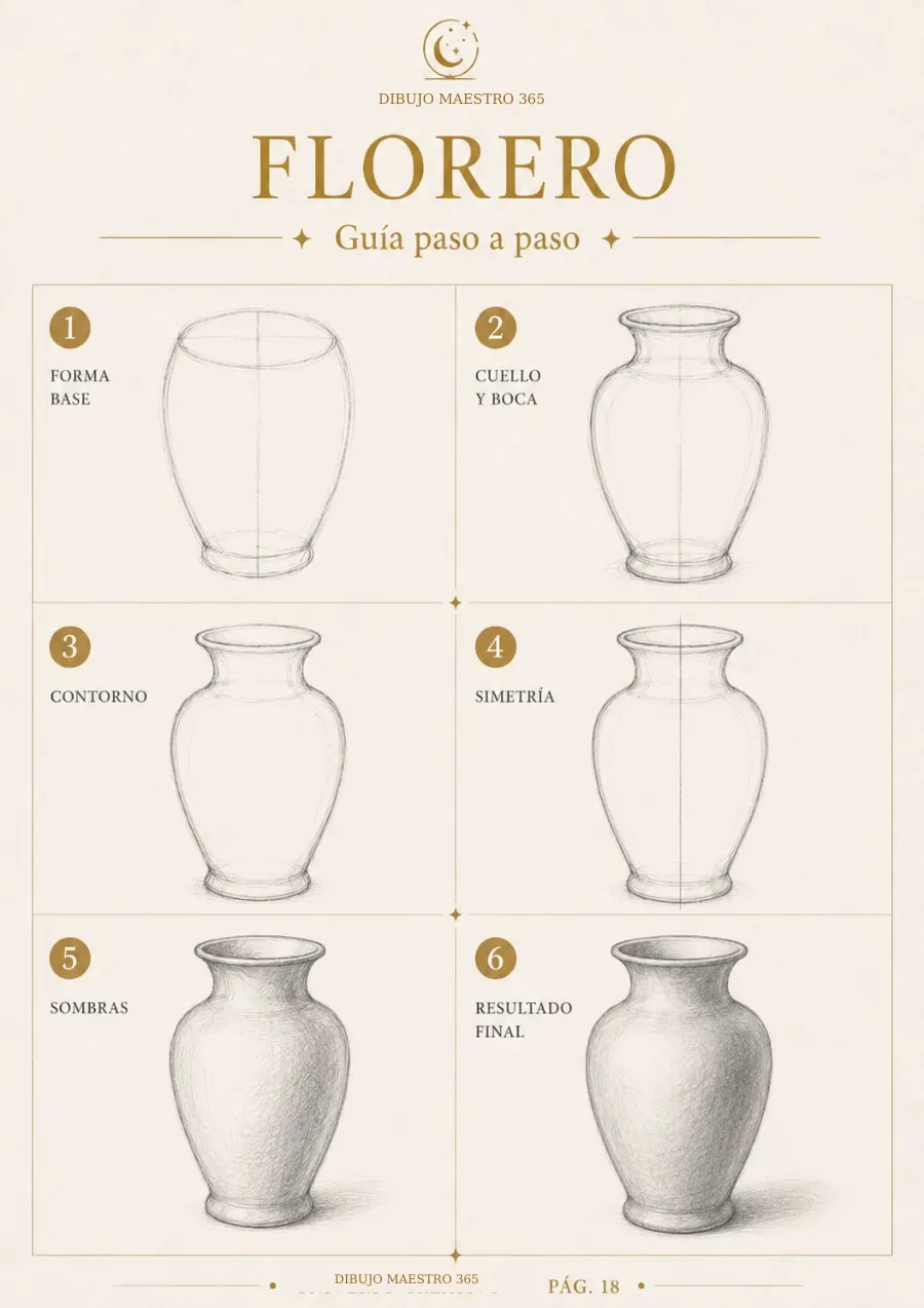 Página real del PDF: un florero paso a paso.